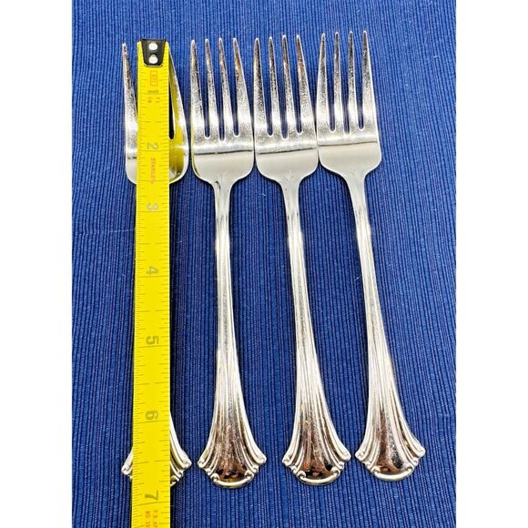 Reed and Barton Cortland Salad Glossy Stainless Flatware 7 inch Lot of 4 - Picture 7 of 7